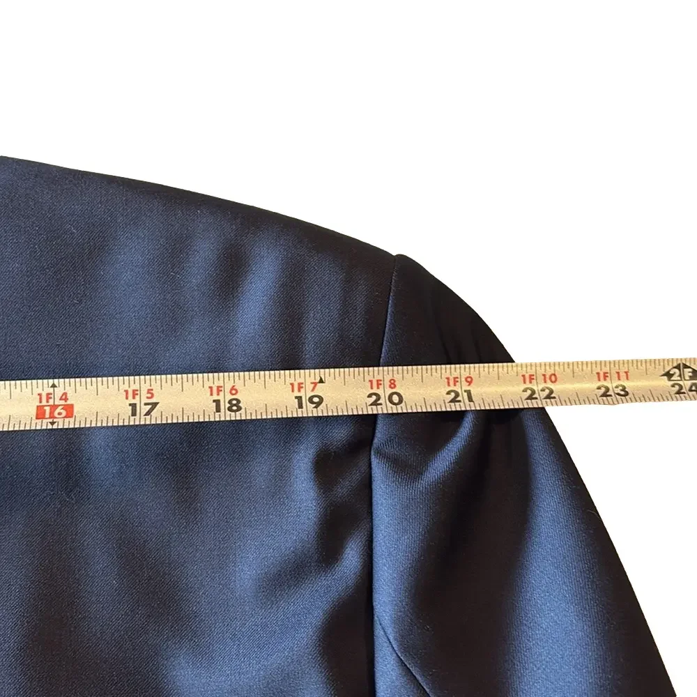 Lauren Ralph Lauren Men’s 46L Navy Wool Blazer Sport Coat Gold Buttons